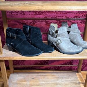 Stylish Women's Ankle Boots - Black and Tan